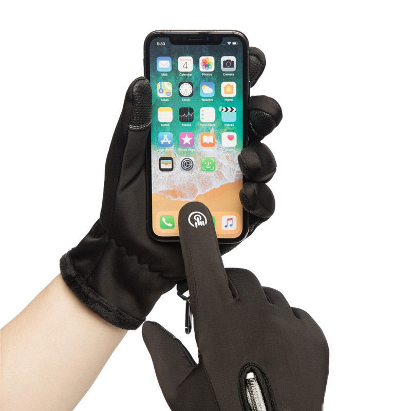 Gloves men's new autumn and winter warm finger touch screen waterproof riding outdoor manufacturers sports fitness gloves