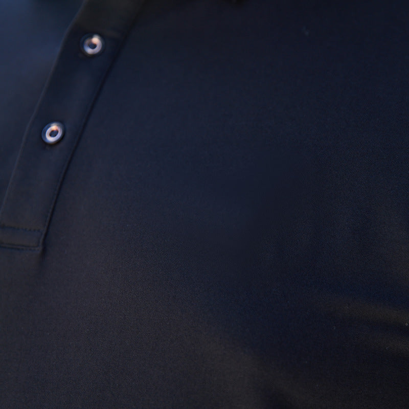 Fat guy lapel long-sleeved T-shirt men's plus size polo shirt fat youth autumn T-shirt bottoming shirt