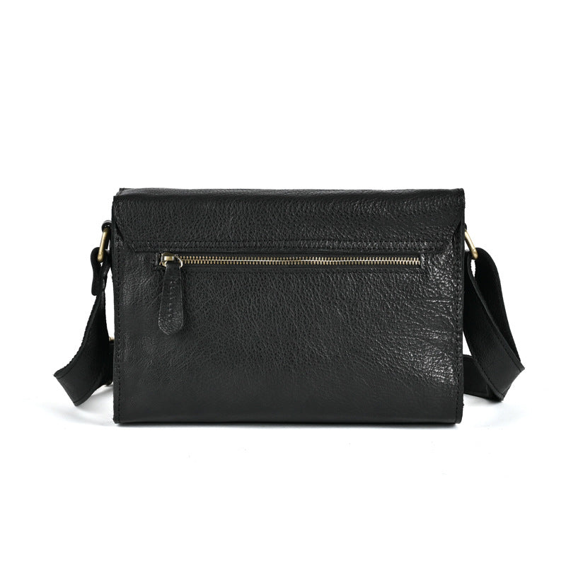 Ancient Trendy Guest Genuine Leather Men's Bag Single Shoulder Crossbody Bag Handmade Cowhide Backpack Simple Small Bag Crazy Horse Leather Men's Bag