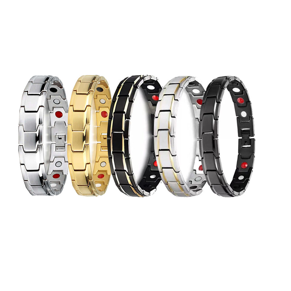 Temu Cross-Border Detachable Magnetic Bracelet European and American Fashion Unisex Couple Magnetic Bracelet Adjustable Watch Chain