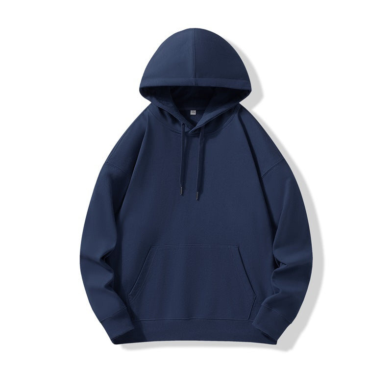 Hooded Sweater | Non-Deformable Pure Cotton Sweater Xinjiang Cotton Shoulder Pullover Autumn and Winter Solid Color ins Street Tide Hoodie