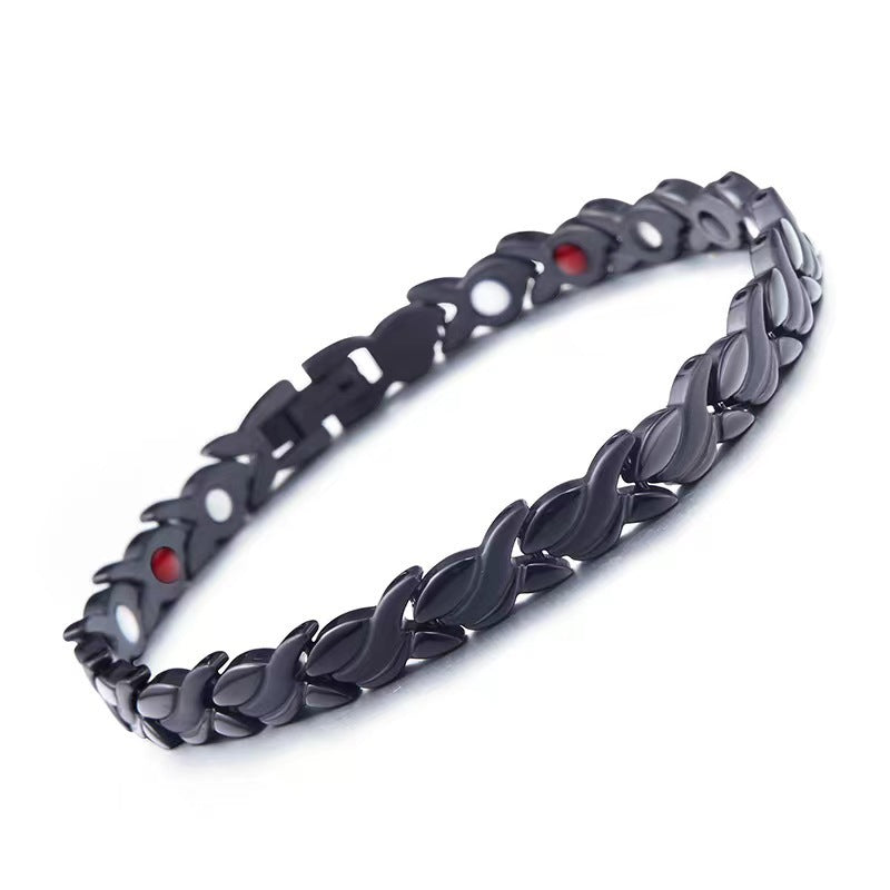 Temu Cross-Border Detachable Magnetic Bracelet European and American Fashion Unisex Couple Magnetic Bracelet Adjustable Watch Chain