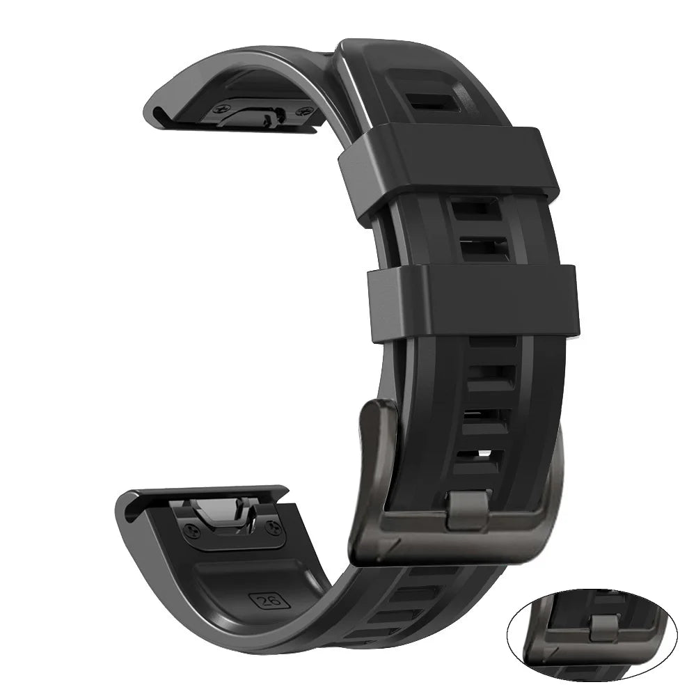 Fenix8 Watch Band For Garmin Fenix 8 Pro 47mm 51mm E 7 7X 6 6X/Epix Pro/Tactix8 970 965 QuickFit 22mm 26mm Sports Silicone Strap