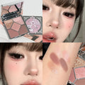 5 Colors Eyeshadow Palette Purple Glitter Pearlescent Matte Eye Shadow Shimmer Makeup Long Lasting Women Beauty Eye Cosmetics