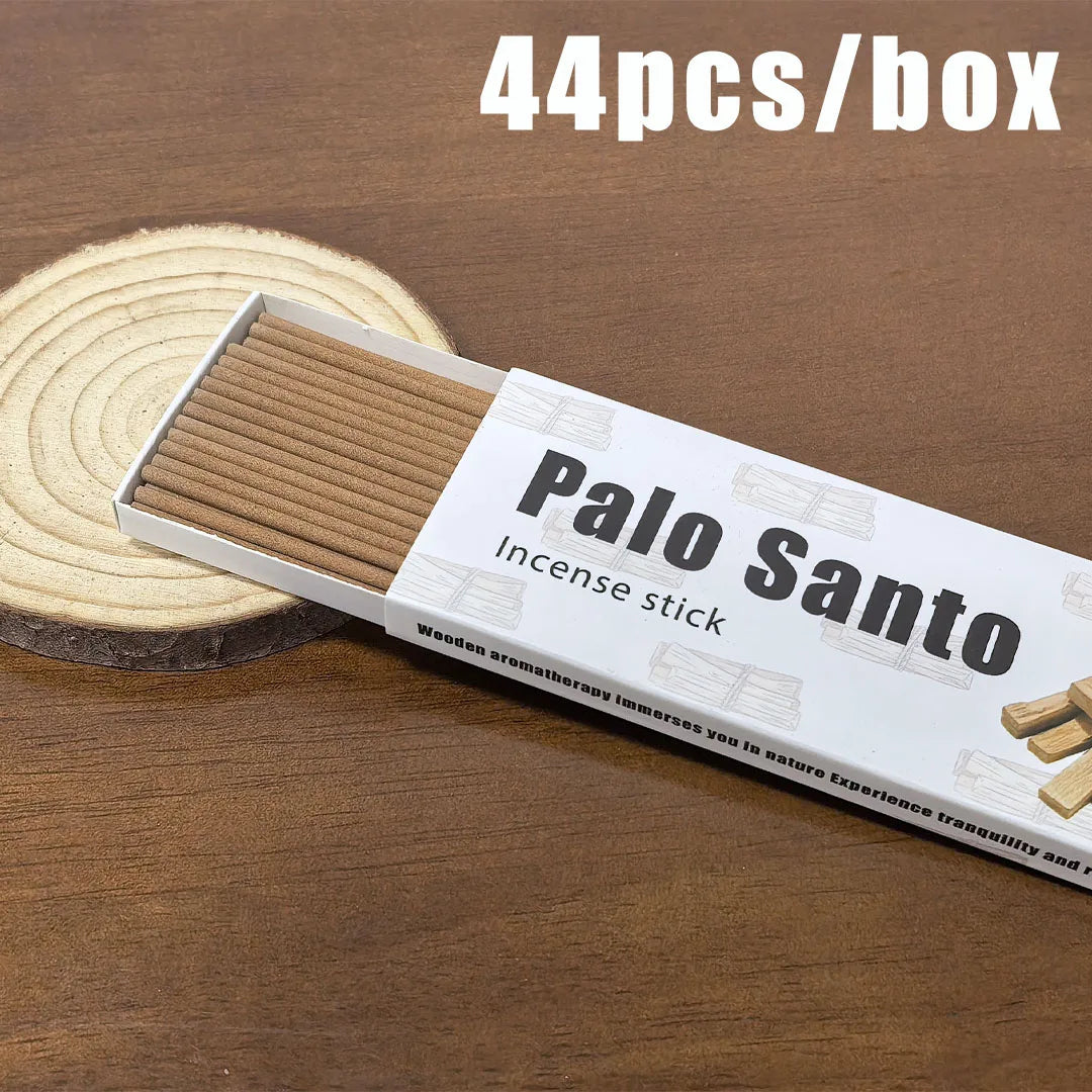 44Pcs/Box Thick 0.28cm Incense Sticks, Palo Santo Incense Sticks, Made from Natural Incense Powder, Suitable for Home, Yoga, Leisure, Reading, Hiking, Gatherings, and Travel, Essential Aromatherapy, Purifies the Air