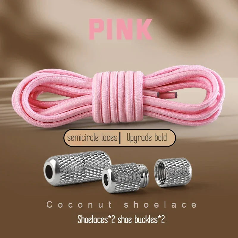 New Elastic Laces Sneakers Tennis Round Shoe laces Without ties Kids Adult Rubber Bands No Tie Shoelace Shoe Accessories