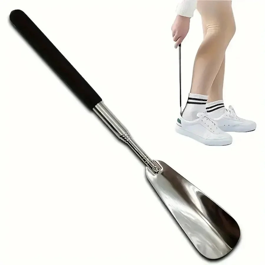 1PC Shoehorn retractable stainless steel shoe puller, shoe assistant, suitable for both men and women , schoenlepel, shoe horn
