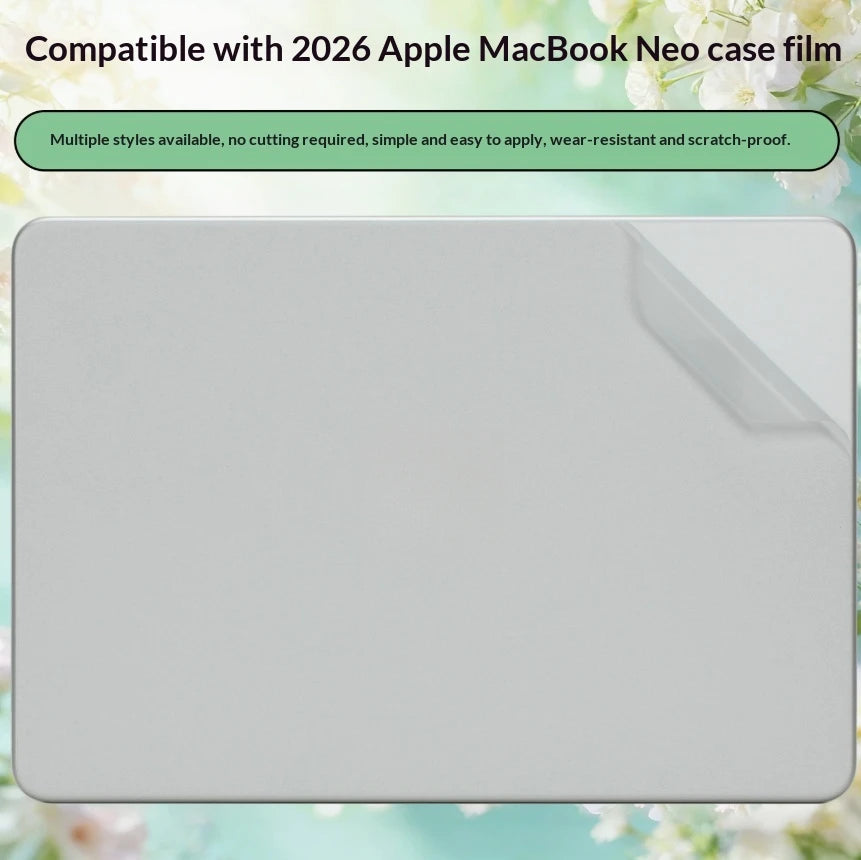 Notebook Protective Stickers for 2026 MacBook Neo 13 Inch A3404 Frosted Clear Vinyl Skin Decal Ultra-thin scratch-resistant Case