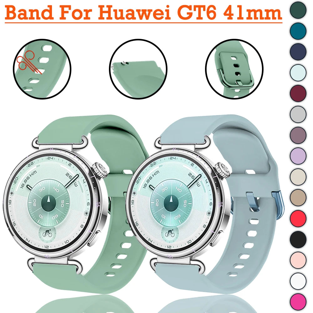 18mm Universal Band for Huawei GT6 5 4 41mm Colorful Buckle Men Women Replacement Strap for Hauwei GT5 Pro 42mm GT6 41mm Strap