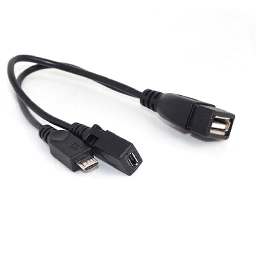 1 to 2 Usb Port Terminal Adapter Micro USB to USB 2.0 OTG Cable with Micro USB Power For Fire Tv Fire Stick Tablet PC Smartphone