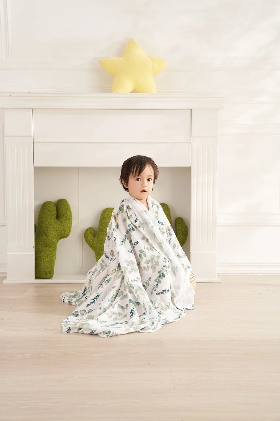 Elinfant 100% Cotton 120*110cm 2 Layers Newborn Baby Bath Towel Wrap Muslin Swaddle Blankets Wholesale Dropshipping