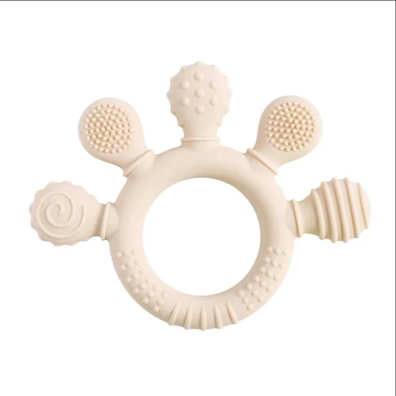 BPA-Free Baby Dinosaur Silicone Teether Sensory Toy Easy to Grip Infant Care Food Grade Baby Toy Newborn Gift Babies Accessory