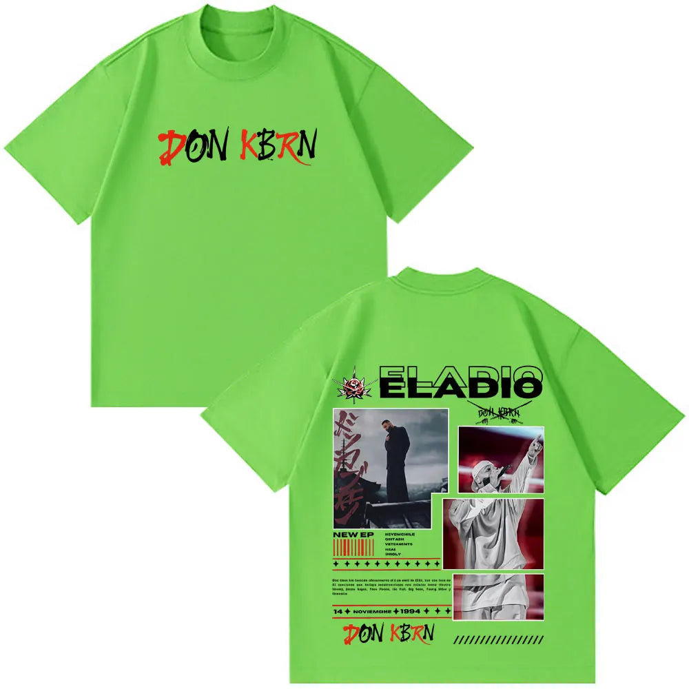 Eladio Carrion DON KBRN 2025 Album Graphic T-shirts Men Women Clothing Fashion Hip Hop Tshirt Casual Cotton Short Sleeve T-shirt