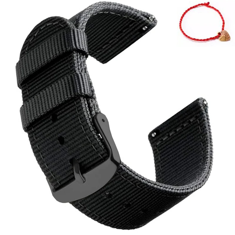 Waterproof Sailcloth Watch Band Quick Release Watch Strap 18mm 20mm  22mm Nylon Watchband