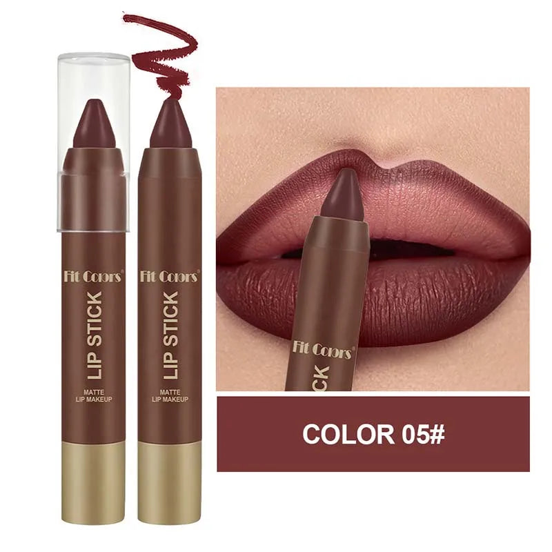 Matte Lipstick Makeup Velvet Lip Liner Crayon Sexy Brown Red Chocolate Tint Lipstick Lip Contouring Lipliner Outline Cosmetic