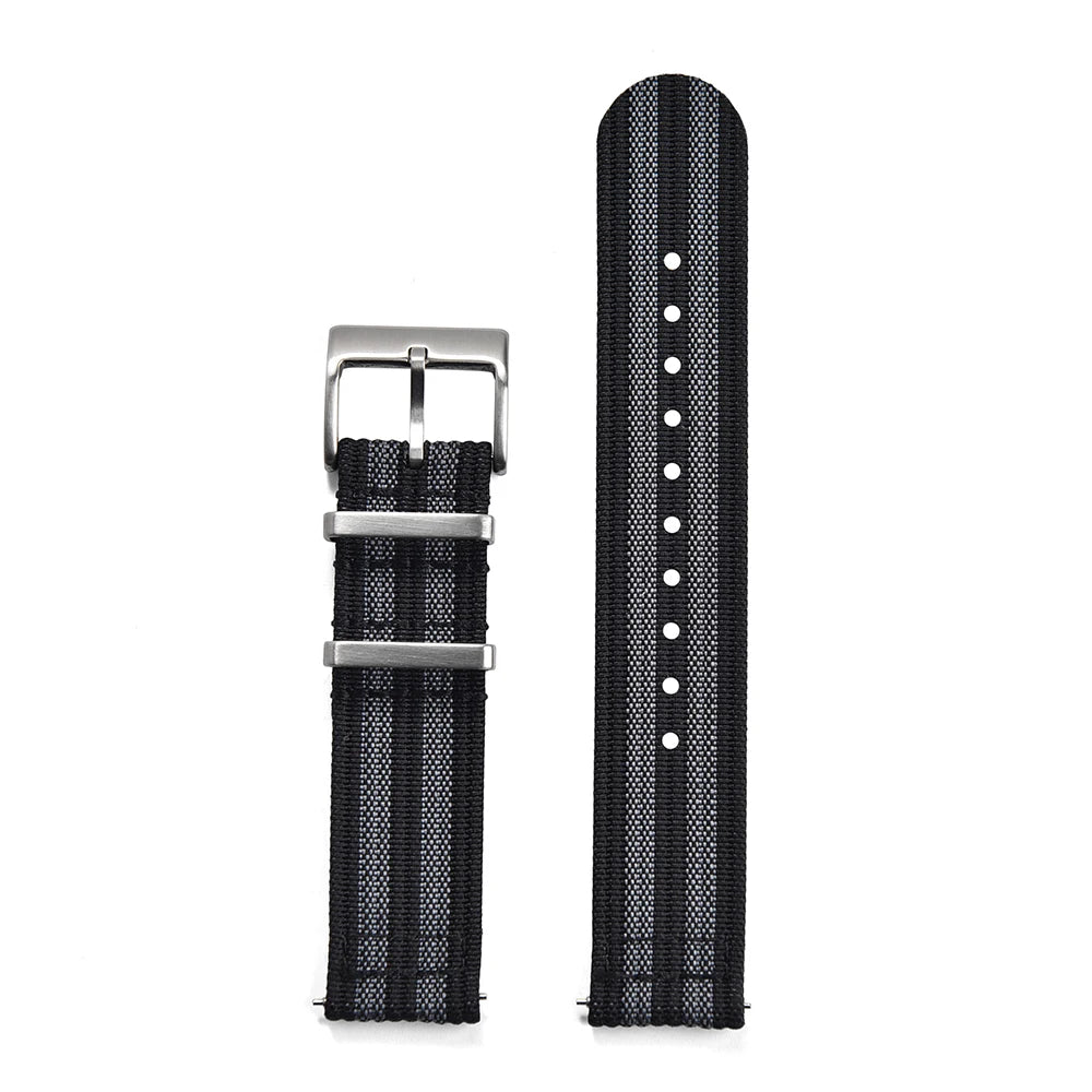 MZDTIMK Sailcloth Nylon Ribbed Strap 18mm 20mm 22mm New Design Quick Release Military Ribbed Nylon Watch Bands