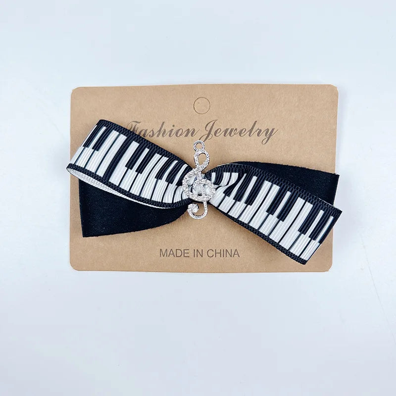 New Music Girl Hair Clips, Cute Piano & Violin Art Style, Kid-Friendly Non-Damaging Hair, Fashionable Princess Accessories