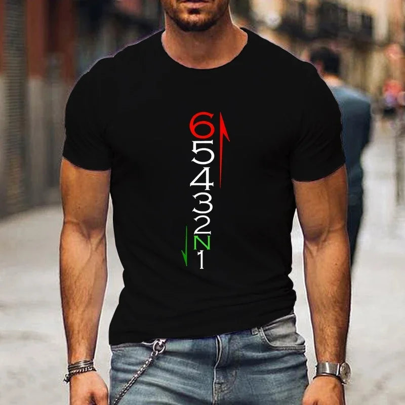 T Shirts Men Clothing 1N23456 Motorcycle Gear Biker Print T-shirts Casual Men's T-Shirt Summer Short Sleeve T-Shirt Men Clothing