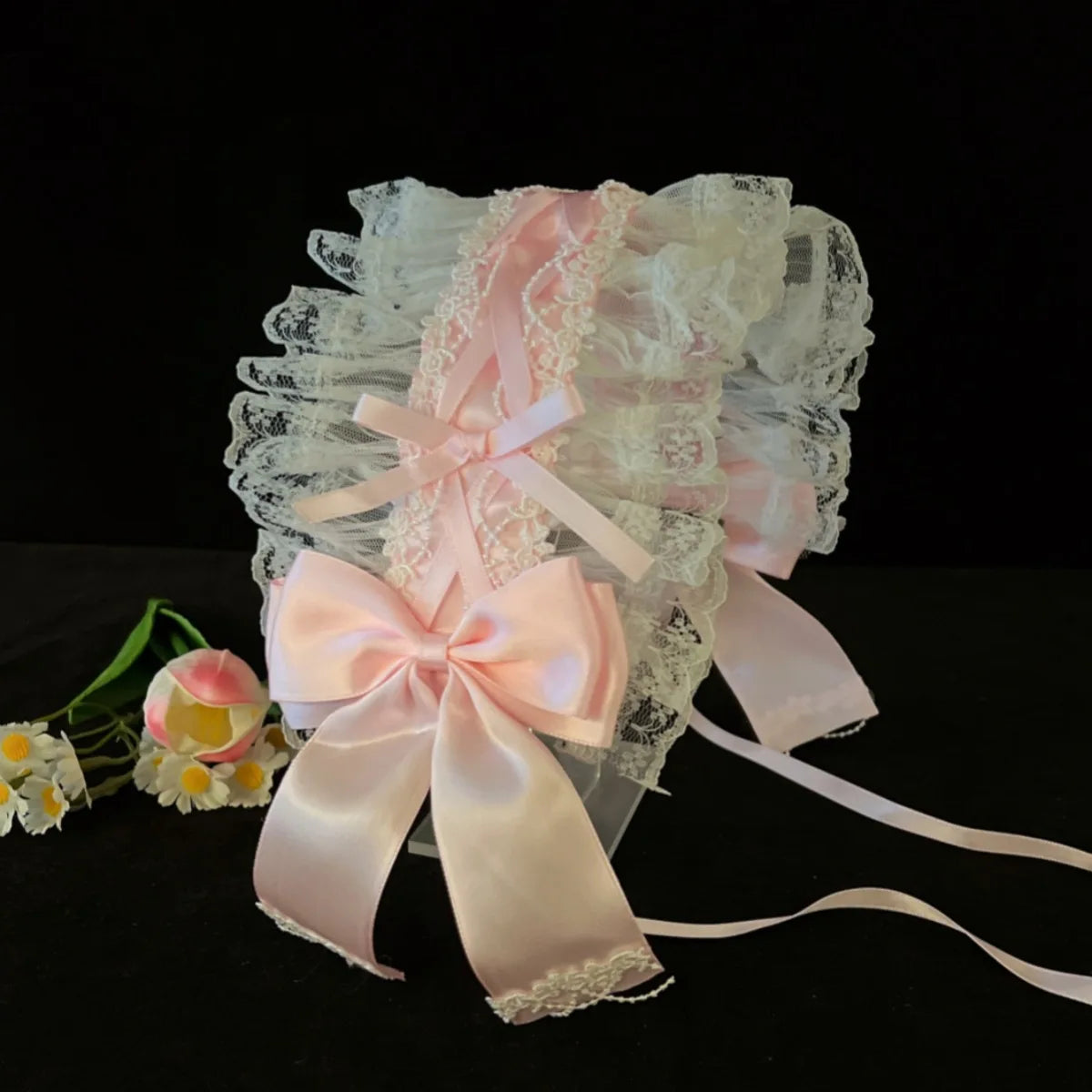1PC Lolita Headband Hairband Bow Lace Lolita Accessories Sweet Japanese Lolita Maid Versatile Headwear Bear Ears