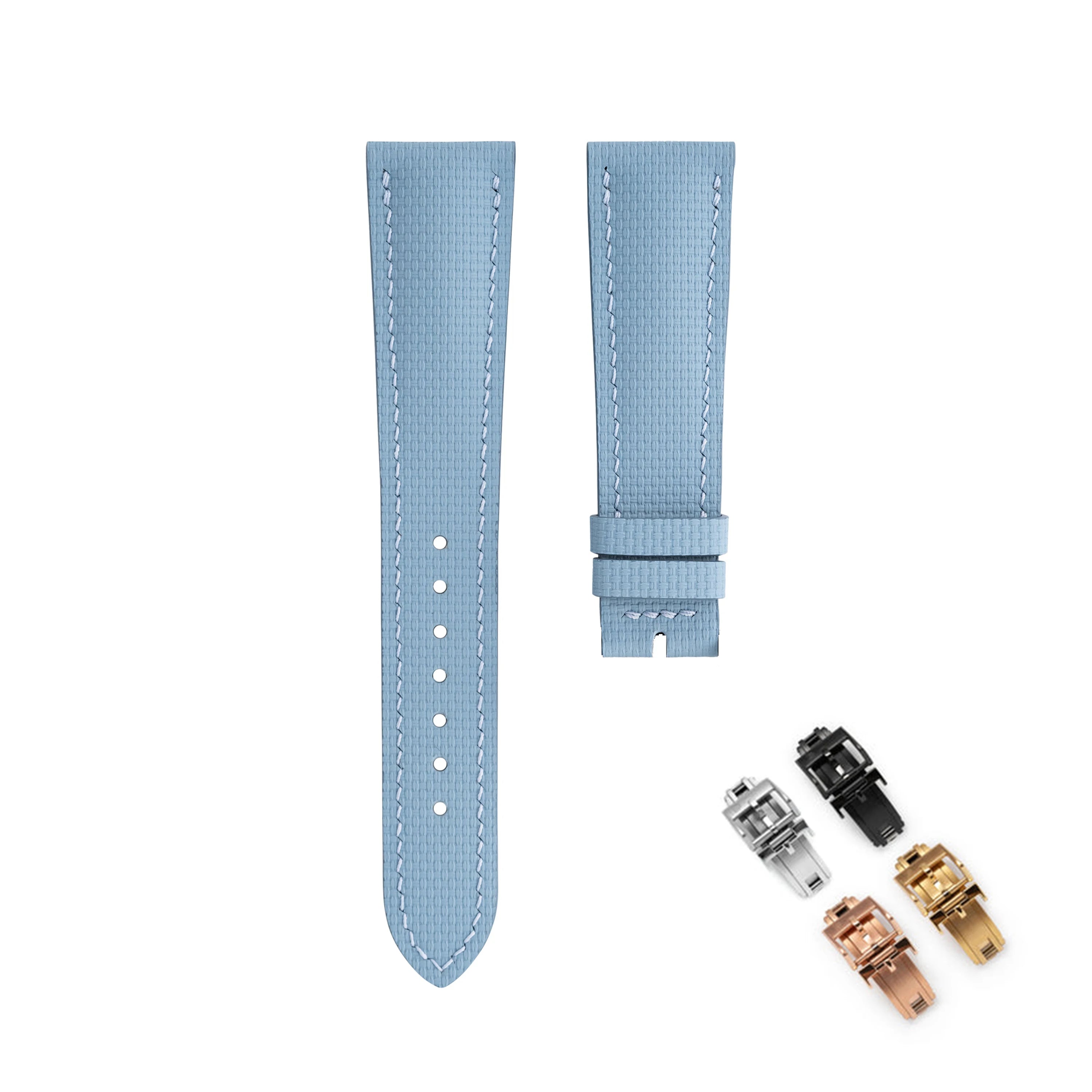 FKM Rubber Sailcloth Watch Strap 18mm 19mm 20mm 21mm 22mm Watch Bands Fit For Omega Seamaster 150 Omega Speedmaster Swatch