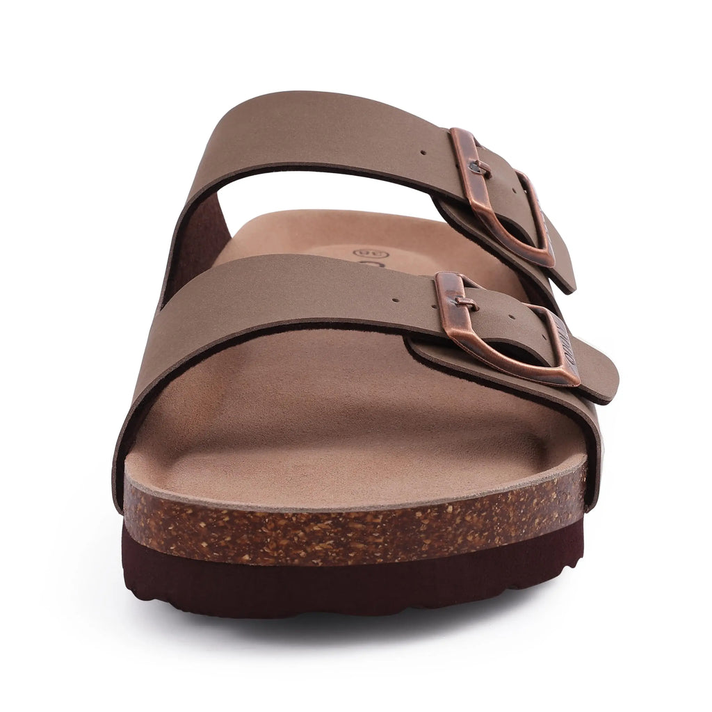 Shevalues Cork Sole Slippers For Women Men Classic Suede Summer Sandals With Arch Support Fashion Orthopedic Beach Cork Shoes