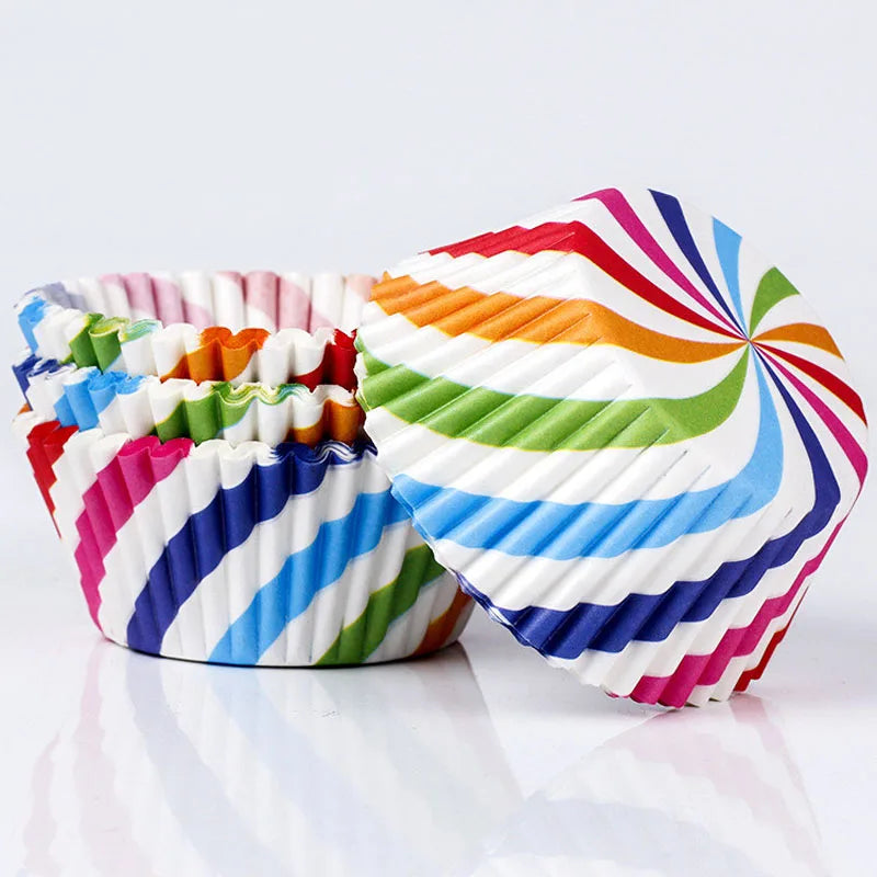 100Pcs/pack Cake Muffin Cupcake Paper Cups Cake Box Cupcake Liner Kitchen Baking Accessories Cake Mold Decorating Tools