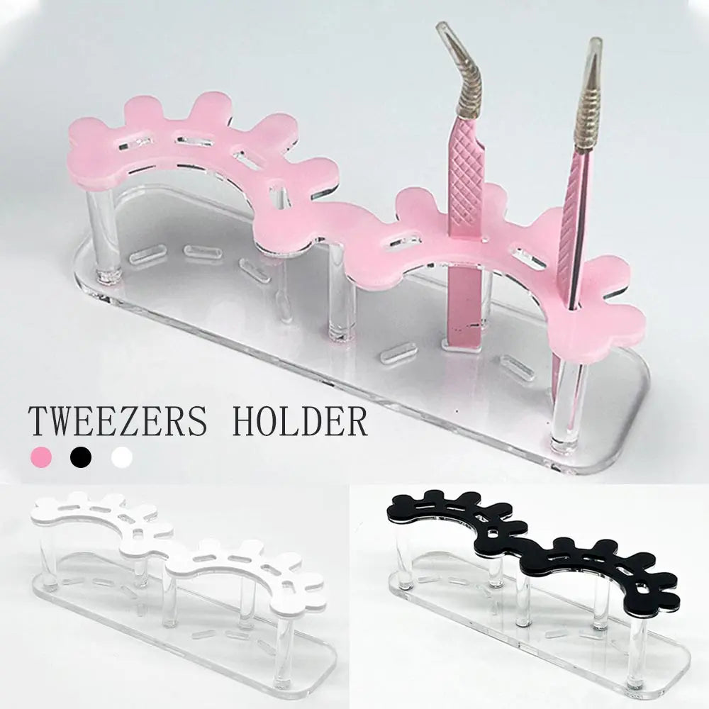 Acrylic Eyelash Tweezers Storage Rack Tweezer Organizer Holder Stand Eyelash Extension Tools Makeup Beauty Shelf 8 Holes