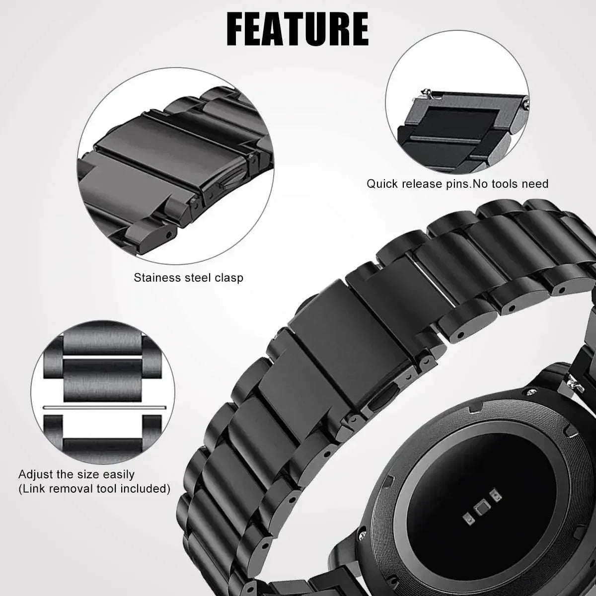 22mm Metal Stainless Steel Strap For CMF by Nothing Watch Pro Bracelet Watchband Correa For CMF Watch Pro 2 Replacement belt