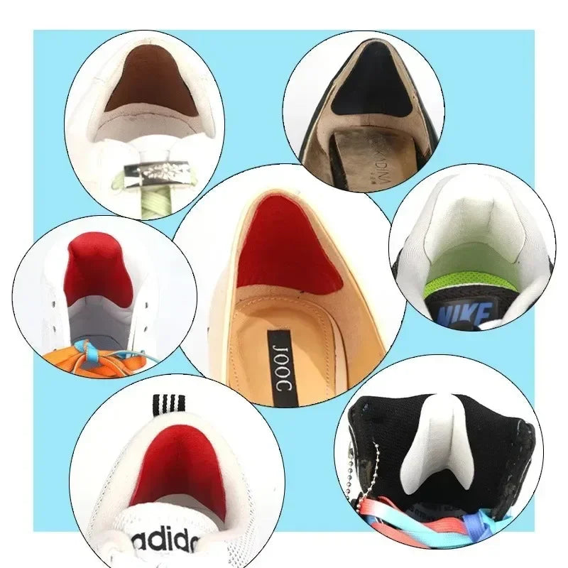 4Pcs Sneaker Heel Repair Pad Adjustable Size Wear-resistant Footbed Invisible Heel Repair Pad Repair Shoe Hole Pad Back Sticker
