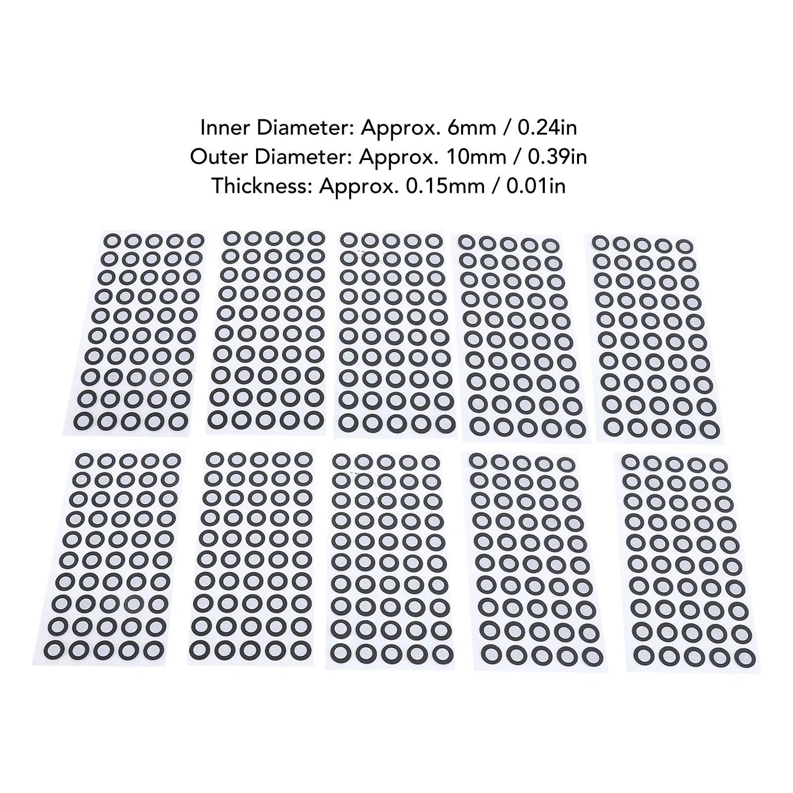 500Pcs 3D Scanning Marker 6mm ID 10mm OD Reference Point Diffuse Reflection Markers 3D Scan Tracking Dots