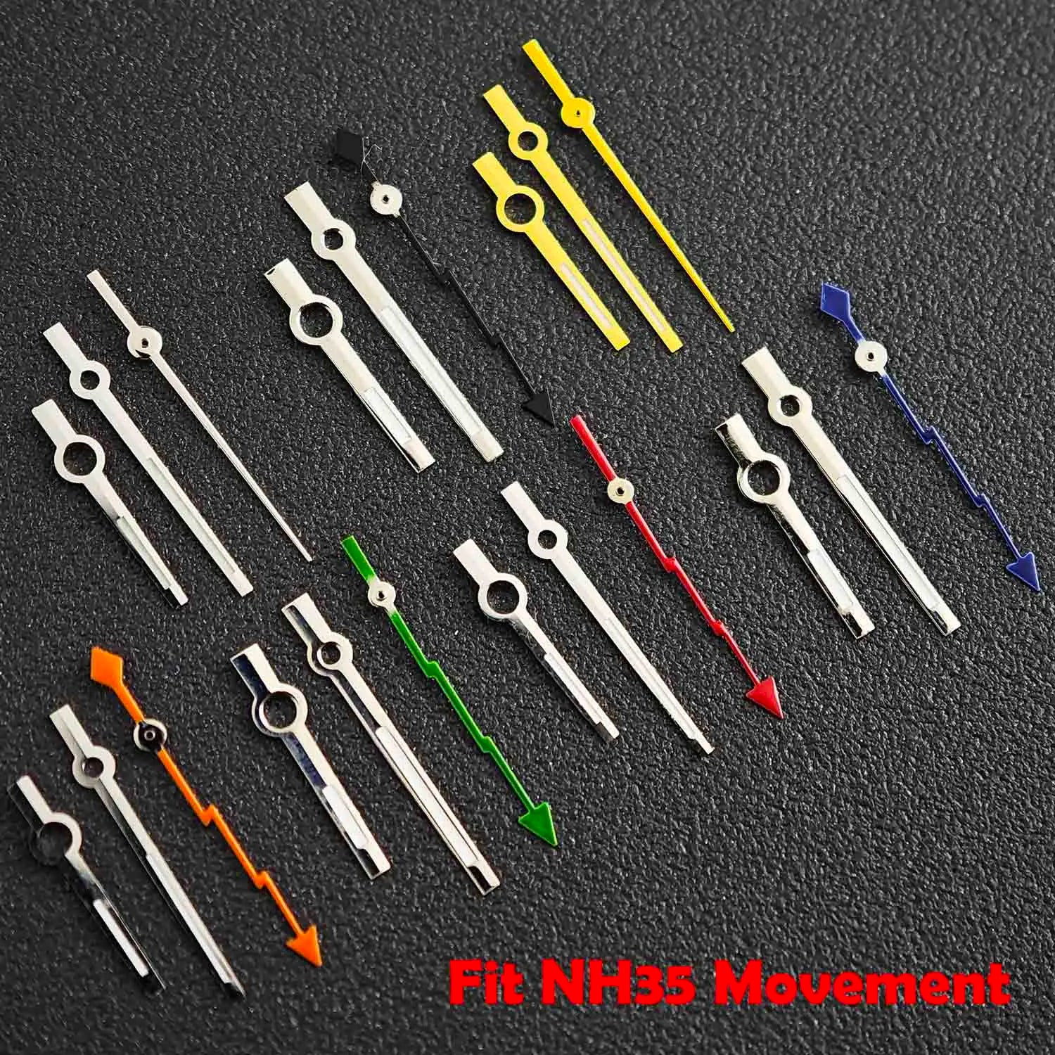 NH35 Hands Watch Hand Suitable for NH35/NH36/NH38/NH72 Movements, Green/Blue-Green Luminous Watch Hands, Replacement Part