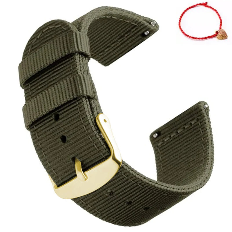 Waterproof Sailcloth Watch Band Quick Release Watch Strap 18mm 20mm  22mm Nylon Watchband