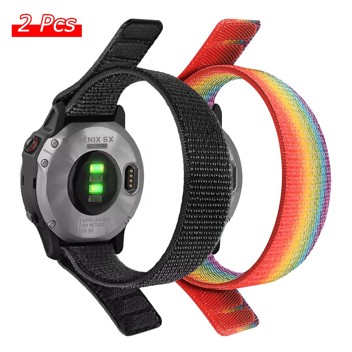 26mm 22mm Nylon Loop Watch Band For Garmin Fenix 8 8Pro 7 7X 6 6X 5X/Forerunner 970 965/Enduro 3 2/Instinct 3 2X QuickFit Strap