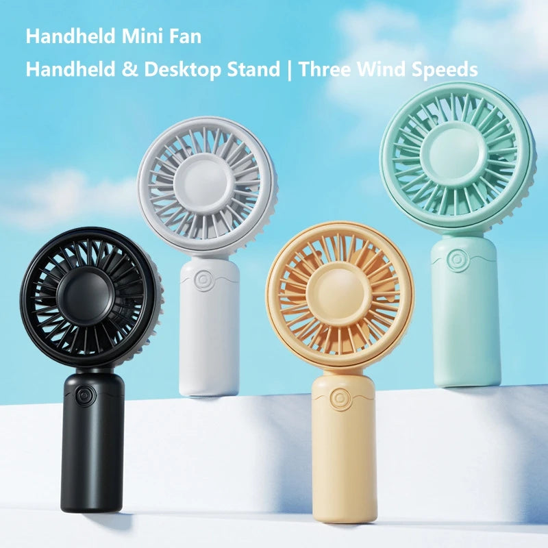 New Mini Fan Portable Mini USB Rechargeable Quiet Fans Table Makeup Eyelash Cooler Kids Outdoor Office Travel Air Cooler Fan