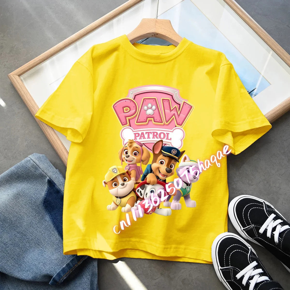Summer PAW Patrol Children T-Shirts Cartoon Chase Skye Short Sleeves Top Tees Fashion Anime Girls Boys Shirts Kids Clothes Gift