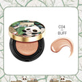 CATKIN Panda Land Full Coverage Cushion Fondation, Breathable Hydrating Nourishing Poreless Face Makeup Save for Sensitive Skin