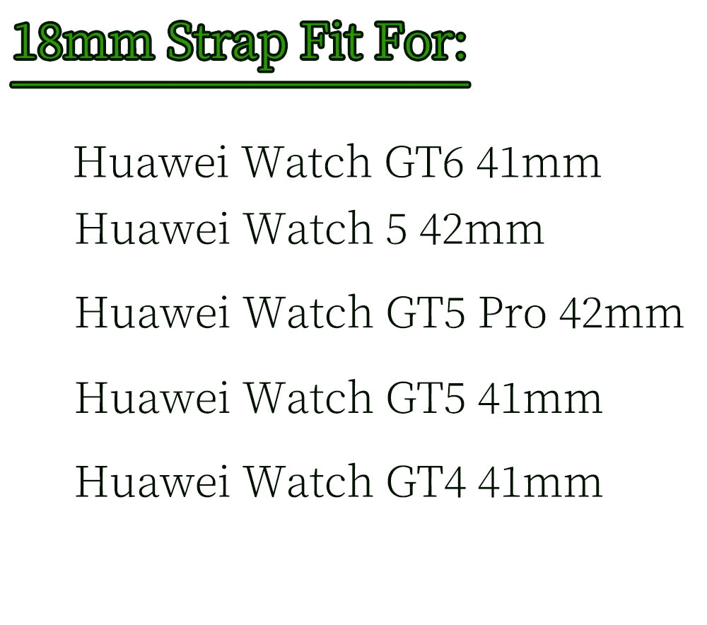 18mm Universal Band for Huawei GT6 5 4 41mm Colorful Buckle Men Women Replacement Strap for Hauwei GT5 Pro 42mm GT6 41mm Strap