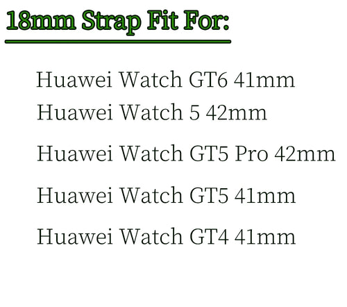 18mm Universal Band for Huawei GT6 5 4 41mm Colorful Buckle Men Women Replacement Strap for Hauwei GT5 Pro 42mm GT6 41mm Strap