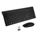 Ergonomic 2.4G Wireless Keyboard and Mouse Combo for PC/Laptop/Desktop,104Key Keyboard Set with 1600DPI Noiseless Click Mouse