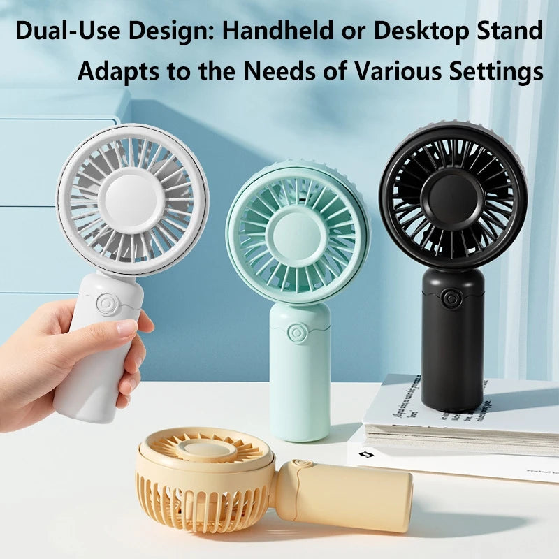 New Mini Fan Portable Mini USB Rechargeable Quiet Fans Table Makeup Eyelash Cooler Kids Outdoor Office Travel Air Cooler Fan
