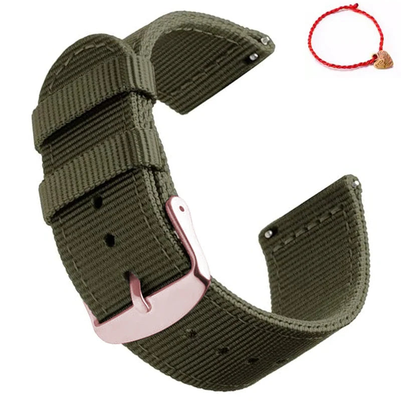 Waterproof Sailcloth Watch Band Quick Release Watch Strap 18mm 20mm  22mm Nylon Watchband