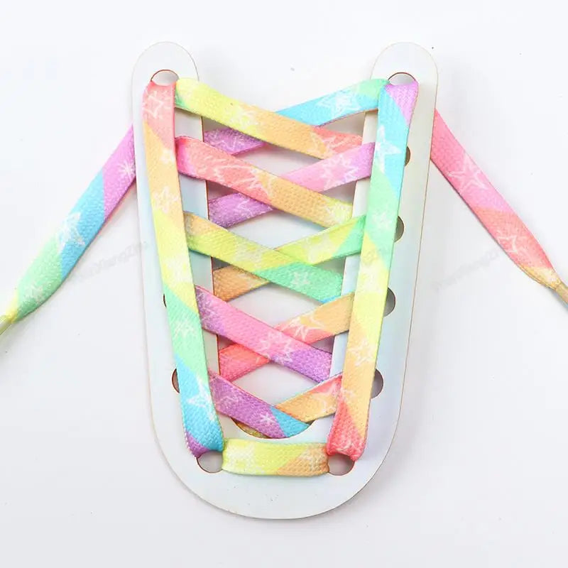 1Pair Print Shoelaces for Sneakers Quality Fabric Flat Shoe laces Fashion Girl Laces for Shoes width 0.8cm 120/140/160CM