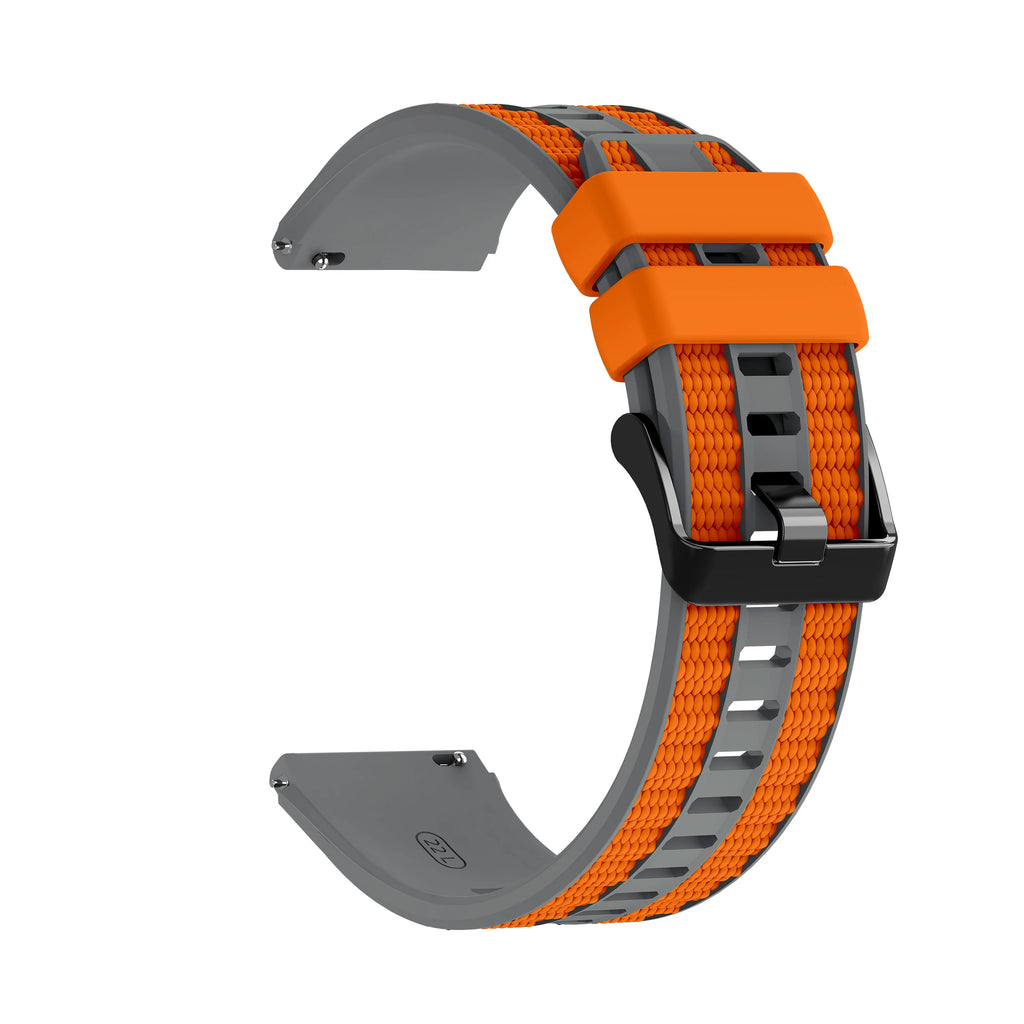 Two-Tone Silicone Strap 22mm For Huawei Watch Ultimate 2 / GT 6 5 Pro 46mm / GT4 GT3 GT2 / Watch 5 4 3 Band Watchband Bracelet