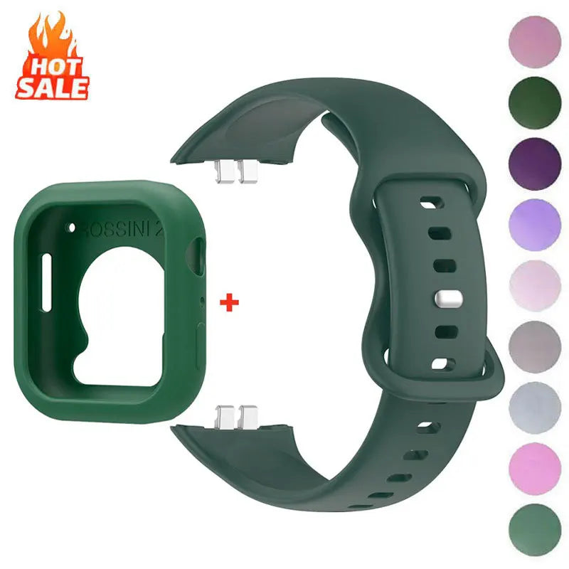Silicone Watchband Strap+Case for Huawei Honor Choice ROSSINI 2i Smartwatch Bracelet & Case Film Replacement Wrist Band Correa