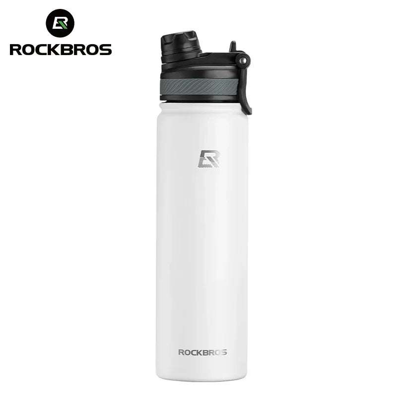 ROCKBROS Thermal Water Bottle Sports Water Bottle Non Slip Stainless Steel Cold And Hot Thermo Cup Cycling Hiking Equip