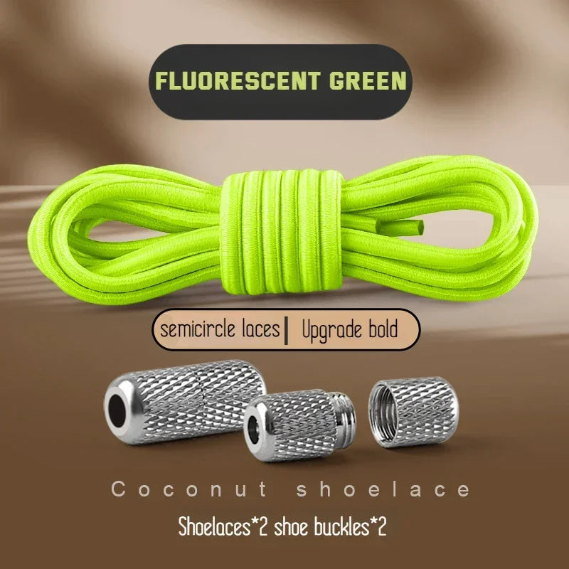 New Elastic Laces Sneakers Tennis Round Shoe laces Without ties Kids Adult Rubber Bands No Tie Shoelace Shoe Accessories