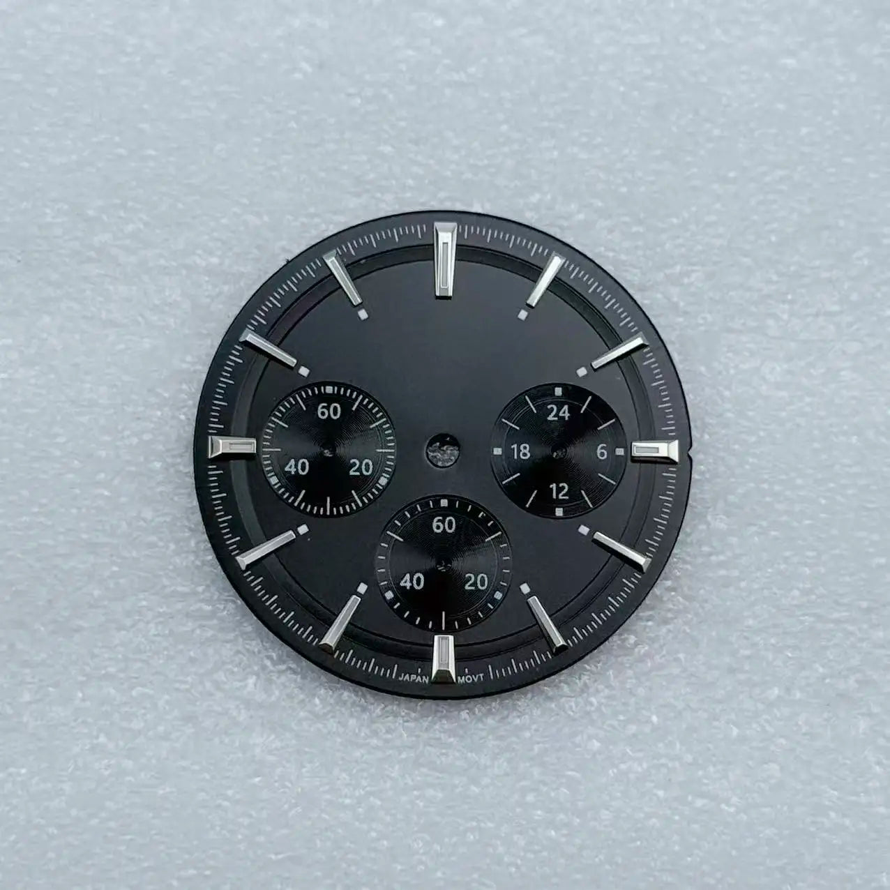 29.5mm/32.5mm No logo Sunburst Watch Dial For Seiko VK63 Longines Conquest Chronograph Quartz Movement Green Lume Mod Parts Case
