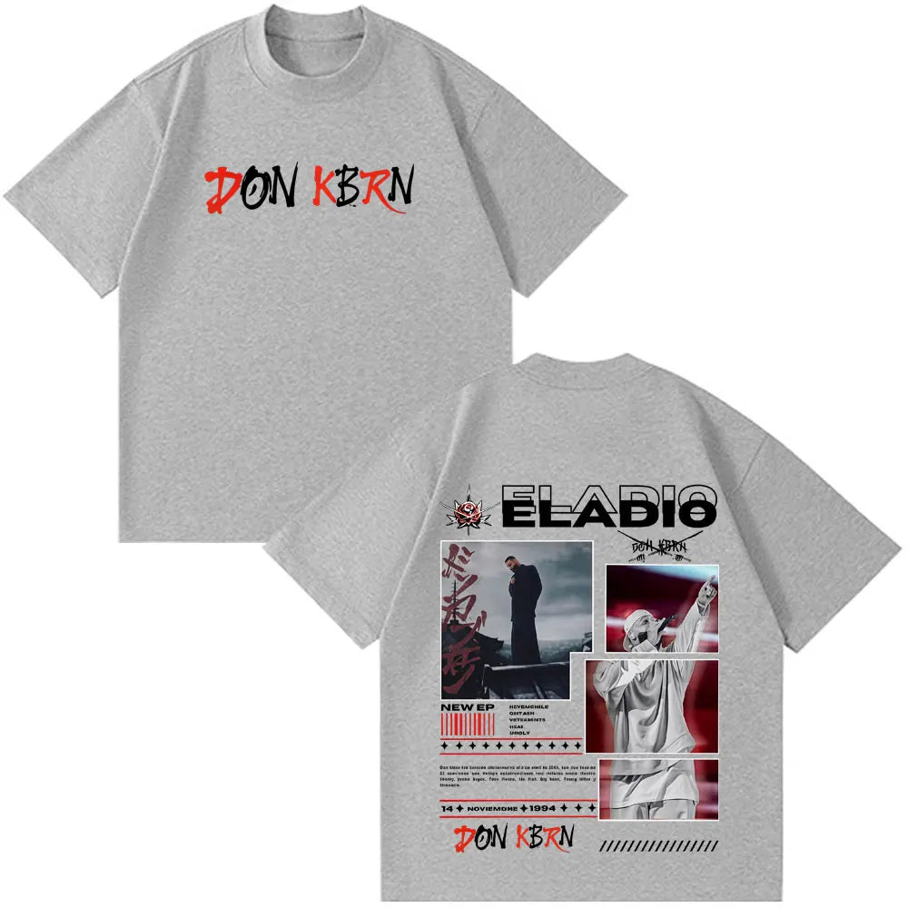 Eladio Carrion DON KBRN 2025 Album Graphic T-shirts Men Women Clothing Fashion Hip Hop Tshirt Casual Cotton Short Sleeve T-shirt