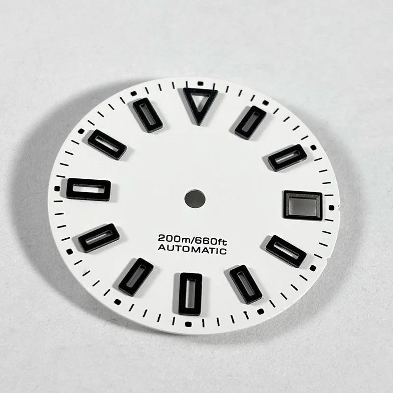 NH35 Dial Matte Dial Hollow Index 28.5mm BGW9 C3 Lume for NH35/NH34 Movement Custom Logo Watch Accessories