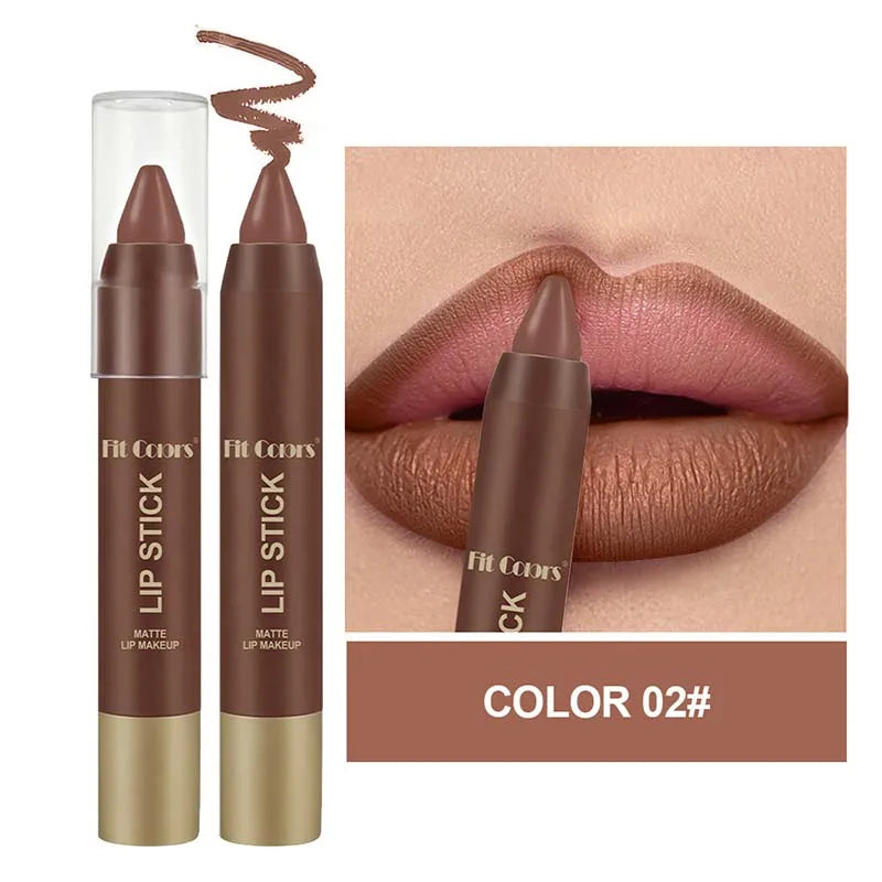 Matte Lipstick Makeup Velvet Lip Liner Crayon Sexy Brown Red Chocolate Tint Lipstick Lip Contouring Lipliner Outline Cosmetic